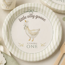 Kleine Dwaze Gans Salie Groene Verjaardagsfeestje