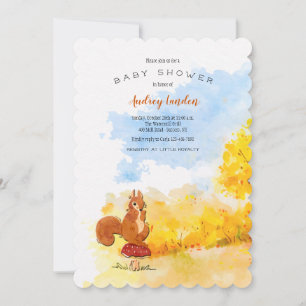 Kleine Eekhoorn in de Bossen Baby Borrel Kaart