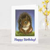 Kleine eekhoorn kaart (Gele Bloem)