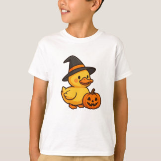 Kleine eend in Halloween wereld jongens T-shirts