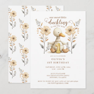 Kleine eendenverjaardag 1e Waterverf Kaart