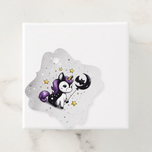 Kleine Eenhoorn Baby shower Bedankjes Labels (In situ)