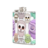 Kleine eigenaars van plakken in parelkleuren heupfles (Links)