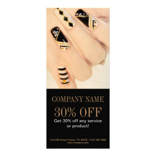 kleine elegante manicure nagels slak salon reclamekaart