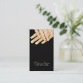 kleine elegante manicure nagels slak salon visitekaartje (Staand voorkant)