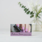 kleine elegante manicure nagels slak salon visitekaartje (Staand voorkant)