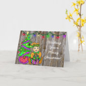 Kleine Elf- en kerstlampjes op maat Kaart (Gele Bloem)