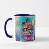 Kleine Elf paddenstoelen Fantasy Pink Monogram Mok (Links)