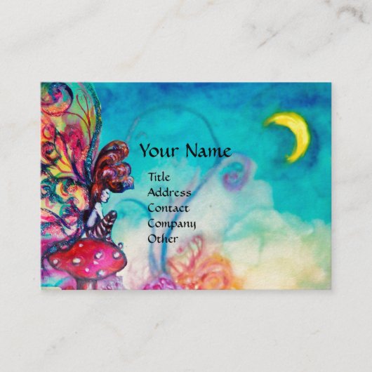 Kleine Elf paddenstoelen Visitekaartje (Voorkant)