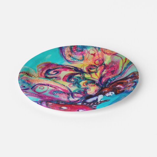 KLEINE ELF VAN MUSHROOMEN PAPIEREN BORDJE (Gekanteld)