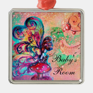 KLEINE ELF VAN MUSHROOMS DEUR HANGER METALEN ORNAMENT