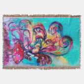 KLEINE ELF VAN MUSHROOMS Pink Blue Fantasy Deken (Voorkant)