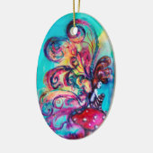 KLEINE ELF VAN MUSHROOMS VIBRANT RED RUBY KERAMISCH ORNAMENT (Links)