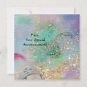 KLEINE ELF VAN Paddenstoelen ,roze geel blauw glin Kaart (Achterkant)