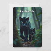 Kleine en Grote Kat - Panther Pals - Platte Kaart (Voorkant)