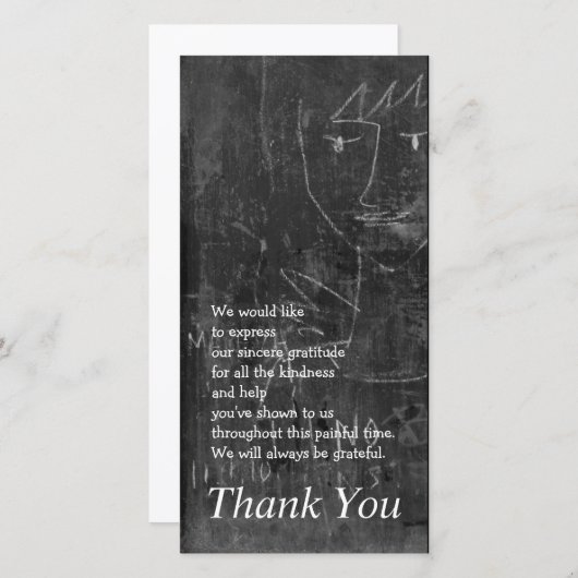 Kleine Engel 3 Kind Tekening Sympathie Dank Je Bedankkaart (Voorkant / Achterkant)