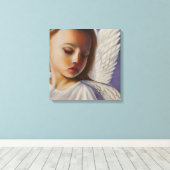  kleine engel kind canvas afdruk (Insitu (Houten vloer))