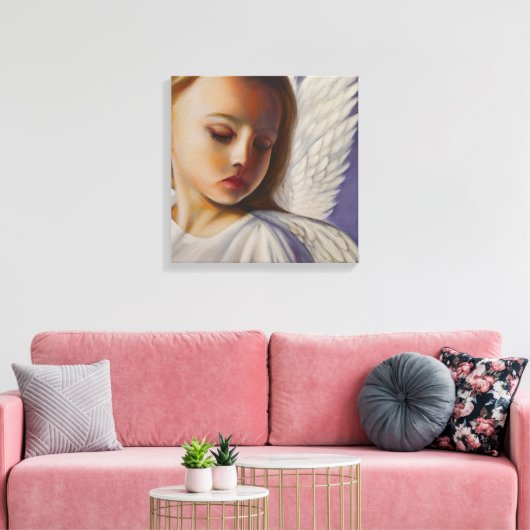 kleine engel kind canvas afdruk (Insitu (Woonkamer))
