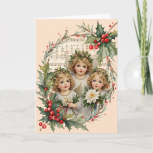 Kleine engelen Kerstmis Noel Feestdagen Kaart