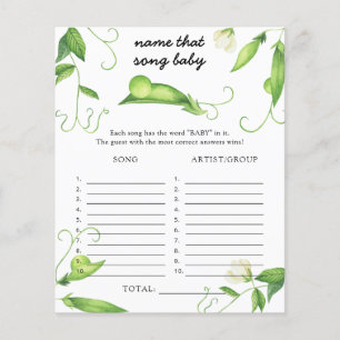 Kleine erwt baby shower - Noem dat Baby Song