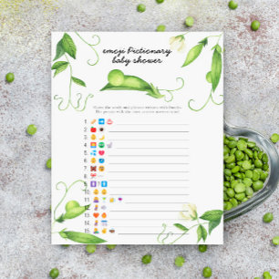 Kleine erwtenbaby shower - emoji pictionary spel