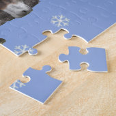 Kleine ezel met sneeuwvlokken legpuzzel (Zijkant)