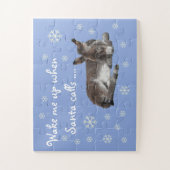 Kleine ezel met sneeuwvlokken legpuzzel (Verticaal)