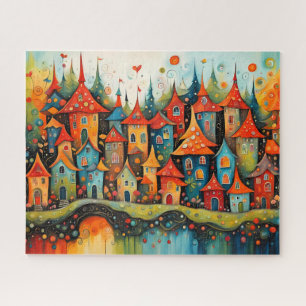 kleine fantasie sprookjesstad legpuzzel