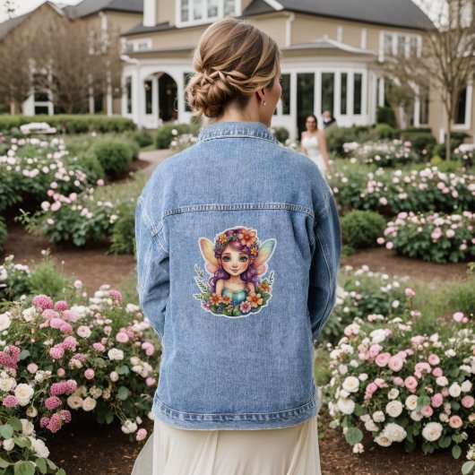 Kleine fee 3 denim jacket (Huwelijk Achterkant)
