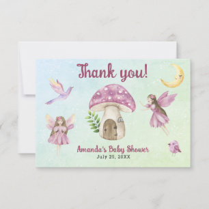 Kleine fee baby shower Bedankt voor je komst