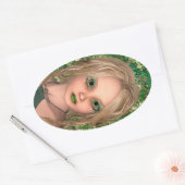 Kleine fee ovale sticker (Envelop)