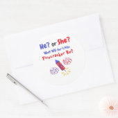 Kleine Firecracker Geslacht Ronde Sticker (Envelop)