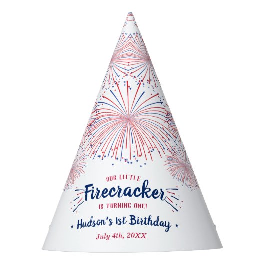 Kleine Firecracker op 4 juli 1991 Feesthoedjes (Voorkant)