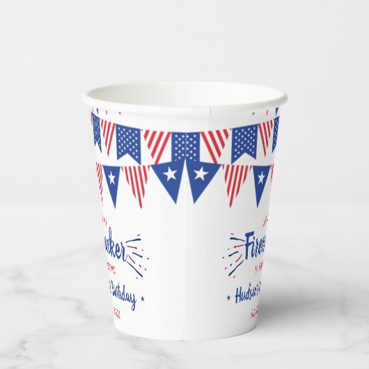 Kleine Firecracker op 4 juli 1991 Papieren Bekers (Rechts)