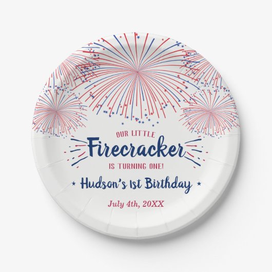 Kleine Firecracker op 4 juli 1991 Papieren Bordje (Voorkant)