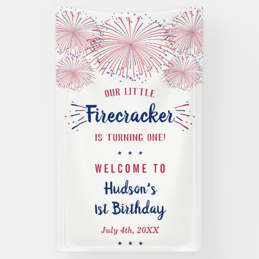 Kleine Firecracker op 4 juli 1991 Spandoek (Verticaal)