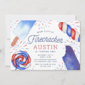 Kleine Firecracker | Zomer-kinderen-Birthday-feest Kaart (Voorkant)