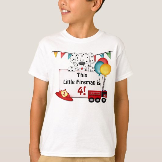Kleine Fireman Dalmation - Aanpassen T-shirt (Voorkant)