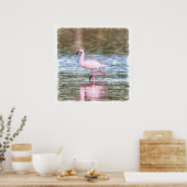 Kleine flamingo-Waterverf Poster (Keuken)