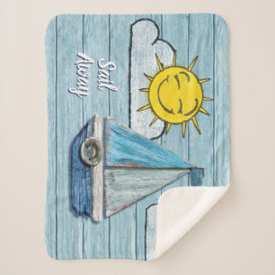 Kleine fleece deken Driftwood Beach jacht ontwerp