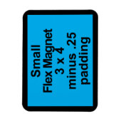 Kleine Flex Magnet Sjabloon Horizontale Fit Zwart Magneet (Verticaal)