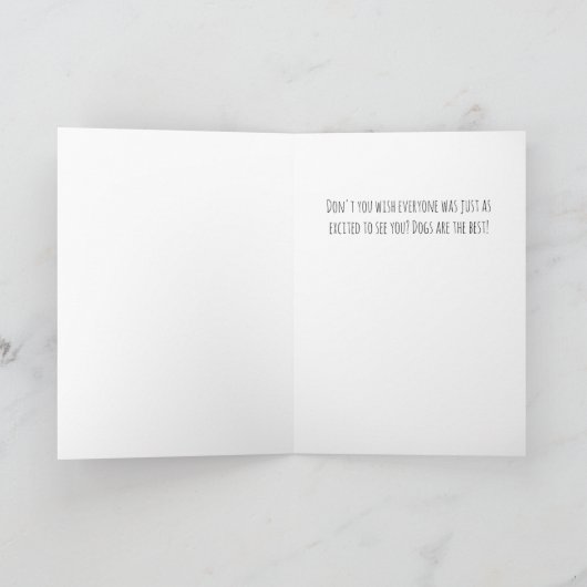Kleine flinterhond blij om te zien dat jullie hond kaart (Binnen)