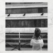 Kleine fotograaf wijn etiket (Enkel label)