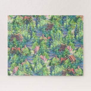 Kleine Franse dorp puzzel