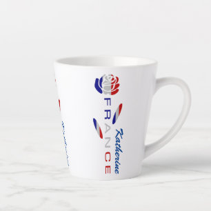 Kleine Franse Vlag Roos Persoonlijk Latte Mok