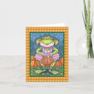 KLEINE FROG HOPPY HALLOWEEN NOTE KAART Verse