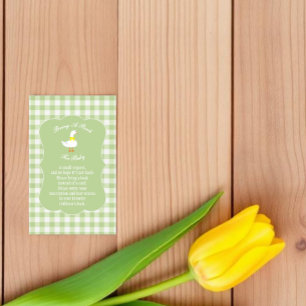 Kleine Gans Baby Shower Boeken Voor Baby Informatiekaartje