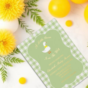 Kleine Gans Baby Shower Folie Uitnodiging