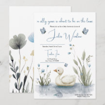 Kleine Gans Baby Shower Uitnodiging