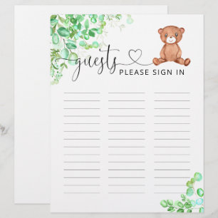 Kleine gasten van het baby shower van het beer gel